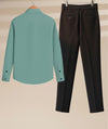 Teal Green Shirt & Black Pant Formal Set